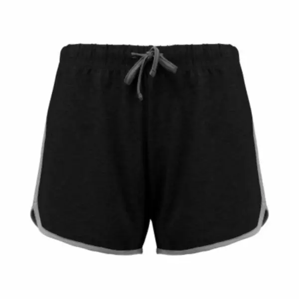 Sportshort Dames Proact PA1021, Zwart/Grijs, Maat L thumbnail
