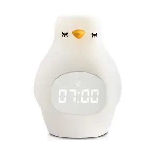 Luvion® Pinguïn Slaaptrainer - Kinderwekker - Slaapwekker - Met Nachtlamp Functie En Wekker Timer - Slaaphulp Voor Kinderen Vanaf De Peuter Leeftijd