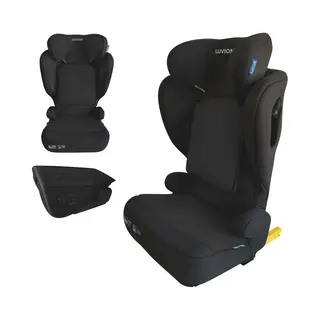 Luvion® Flex-i Opvouwbare Autostoel – Eclipse Black (i-Size 100–150 Cm) - Autostoel Groep 2 3 - Autozitje Geschikt Voor (3, 5 Tot 12 Jaar) -