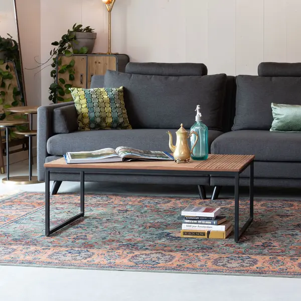 Dutchbone Randi Salontafel 110x 60 Cm Hout - Bruin thumbnail