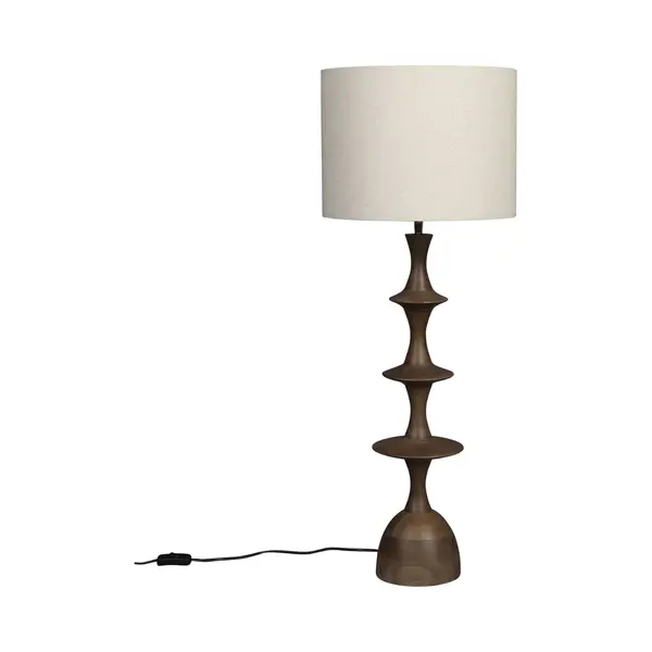 Dutchbone Cath Tafellamp Hout Bruin thumbnail