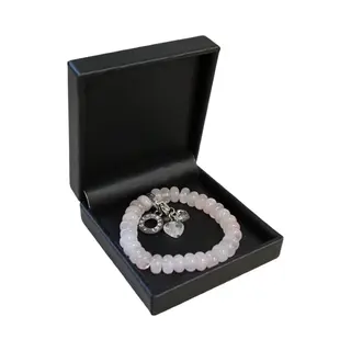 Ruben Robijn - Ruby Mania, Armband Roze Kwarts, Ronde Kralen - Armband (sieraad) 19 Cm