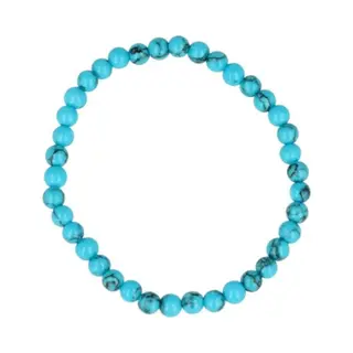 Ruben Robijn Howliet Blauw Kralen Kinderarmbandje 4 Mm (gekleurd)