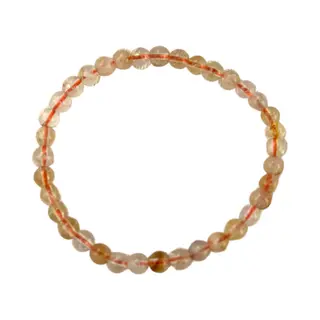 Ruben Robijn Citrien Kralen Kinder Armbandje 4 Mm (verhit)