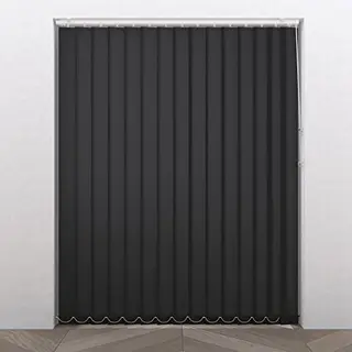 Raamdecoratie.com Lamellenvorhang/Vertikaljalousie - Easy Line - 89mm - Lichtdurchlässig - Schwarz - 40 X 260-5 Lamellen