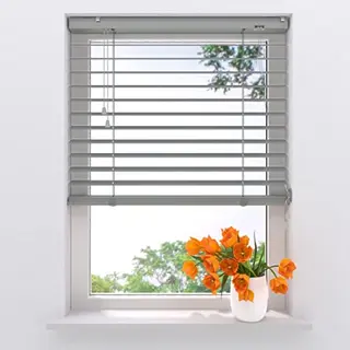 Raamdecoratie.com Dtch® Aluminium Jalousie Innen Grau 150 X 180 Cm (BxH), 50mm Matte Aluminium Lamellen, Breiten Von 60 Bis 240 Cm