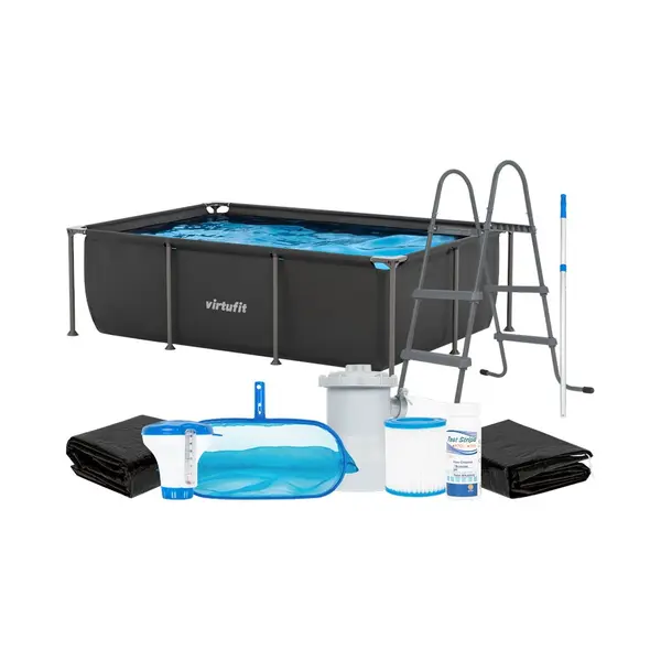 VirtuFit Zwembad Rechthoekig 260x180 Cm Compleet Pakket thumbnail