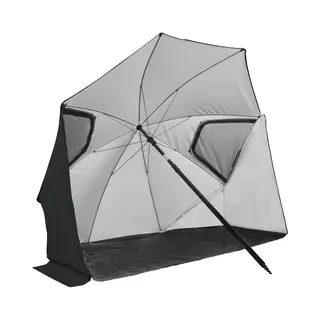 VirtuFit Strandparasol Premium - Windscherm - Strandtent - 200 Cm - Zwart