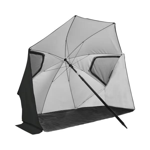 VirtuFit Strandparasol Premium - Windscherm - Strandtent - 200 Cm - Zwart thumbnail