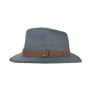 Hatland - Uv Fedora Hoed Voor Heren - Yorden - Marineblauw - Maat M (57CM)