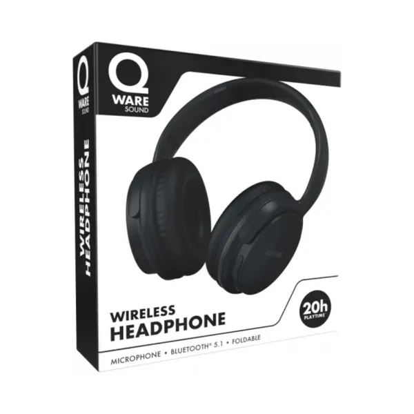 Qware - Draadloze Koptelefoon - Draadloos- Bluetooth 5.1 - Headset - Headphone - Volumeknoppen - Usb-C - 20h Luisteren Op 50% - Vouwbaar Design - thumbnail