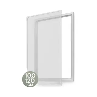 O'Daddy® Magnetische Raamhor - 100x120 Cm - Aanpasbaar Vliegengaas Met Witte Rand En Zwart Gaas