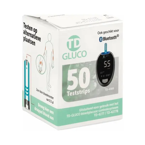 Ht One Glucose Teststrips Ht One - Blauw - Past Op Ht One Glucosemeter thumbnail