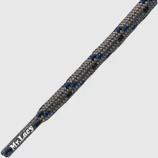 Mr. Lacy - Schoenveters - Outdoorveters - Bergschoenveters - Hikies - Rond - Zwartgrijs / Lichtgrijs - Waterafstotende - Lengte 120 Cm
