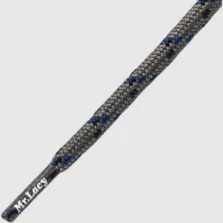 Mr. Lacy - Wandelschoenveters - Schoenveters - Outdoorveters - Hikies - Rond - Lichtgrijs / Zwartblauw - Waterafstotend - Lengte 150 Cm