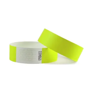 CombiCraft Blanco Tyvek Polsbandjes Neon Geel - 1000 Stuks