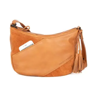 Spikes & Sparrow Leren Crossbodytas - Lorain - Brandy