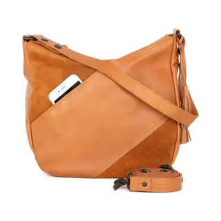 Spikes & Sparrow Leren Schouder / Crossbodytas - Natalia - Brandy