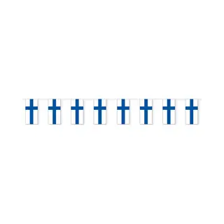 Finland Slinger - 4 Meter - Papier - Finse Vlaggetjes - Landen Versiering - Supporter Feestartikelen - Landen Decoratie/versiering