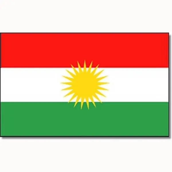 Vlag Koerdistan - 90 X 150 Cm - Koerdische Vlaggen - Kurdistan thumbnail