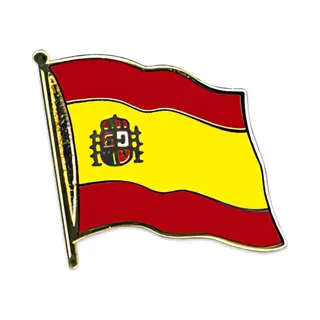 Pin Vlag Spanje - 2 Cm - Vlaggen Speldje - Supporter - Mini Broche - Landen - Ek/Wk
