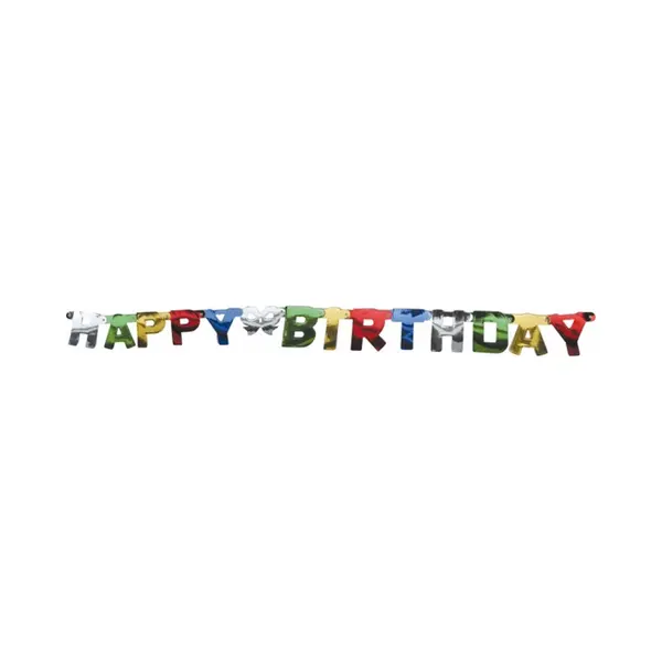 Wenslijn Happy Birthday Slinger - 1, 5 Mtr - Verjaardag Feestslinger - Karton thumbnail