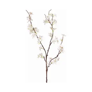 Bellatio Flowers & Plants Witte Appelbloesem - Kunstbloem/tak - 57 Bloemetjes - 84 Cm - Nepbloemen - Kunstbloemen