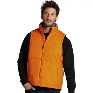 Sols Bodywarmer - Oranje - Heren - Nylon Met Polyester Voering - Waterafstotend - Gewatteerd - 220 Gr Kwaliteit L