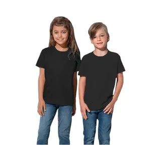 Stedman T-shirt Zwart - Kinderen - 100% Katoen - 150 Grams - Ronde Hals 134/140