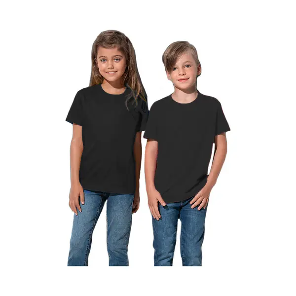 Stedman T-shirt Zwart - Kinderen - 100% Katoen - 150 Grams - Ronde Hals 134/140 thumbnail