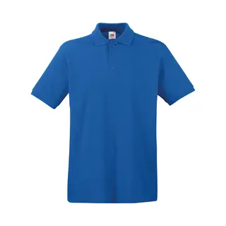 Fruit Of The Loom Poloshirt Premium - Blauw - Heren - Katoen - 180 Grams Xl