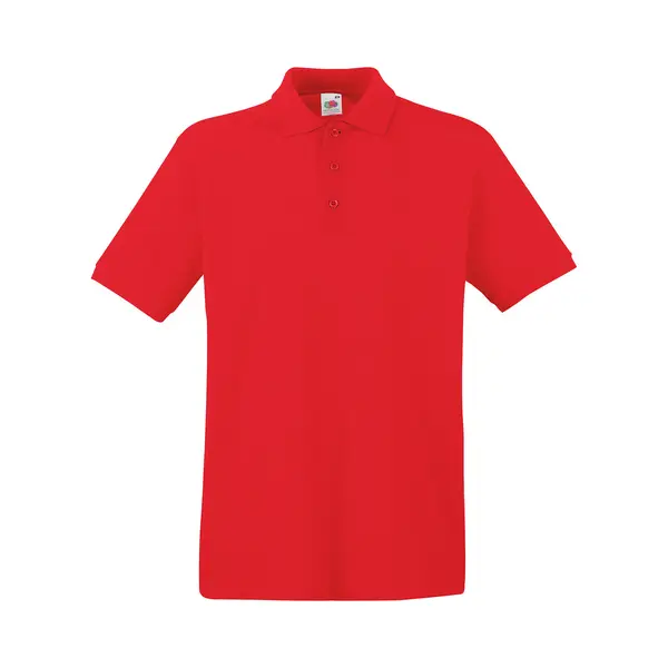 Fruit Of The Loom Poloshirt Premium - Rood - Heren - Katoen - 180 Grams L thumbnail