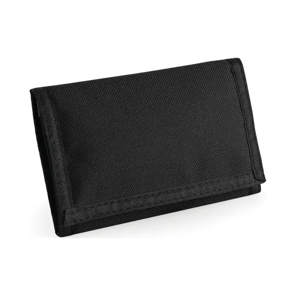 Bagbase Portemonnee - Zwart - 13 X 18 Cm - Portefeuille Met Klitteband thumbnail