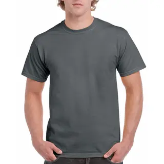 Gildan T-shirt - Antraciet - Heren - Zware Kwaliteit - Basic Shirt - Katoen - Korte Mouwen Xl