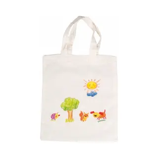 Inkleurbaar Tasje Blanco - Diy - 38 X 42 Cm - Fairtrade Katoen