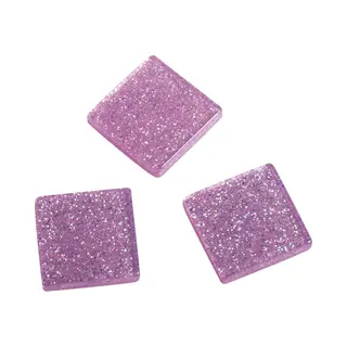 Rayher hobby materialen Rayher Mozaiek Steentjes/tegeltjes - 205x Stuks - Roze - 1 X 1 Cm - Mozaieken Maken - Kunststof