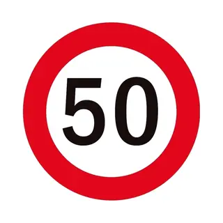 Bellatio Decorations 50 Jaar Bierviltjes/onderzetters - 25x Stuks - Verkeersbord Feestartikelen - Abraham/Sarah - Vijftigste/50e Verjaardag