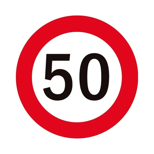 Bellatio Decorations 50 Jaar Bierviltjes/onderzetters - 25x Stuks - Verkeersbord Feestartikelen - Abraham/Sarah - Vijftigste/50e Verjaardag thumbnail