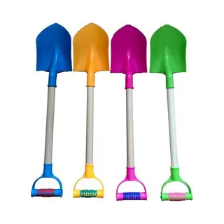 Clown Speelgoedschep - Gekleurd - 55 Cm - Houten Steel - Strandschep - Kinderschep Geel