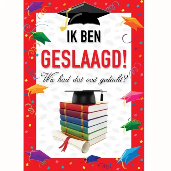 Bellatio Decorations Deur Poster Ik Ben Geslaagd thumbnail
