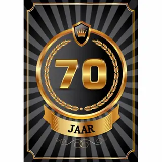 Bellatio Decorations Verjaardag Deurposter - 70 Jaar - 59 X 42 Cm - Leeftijd Feestartikelen