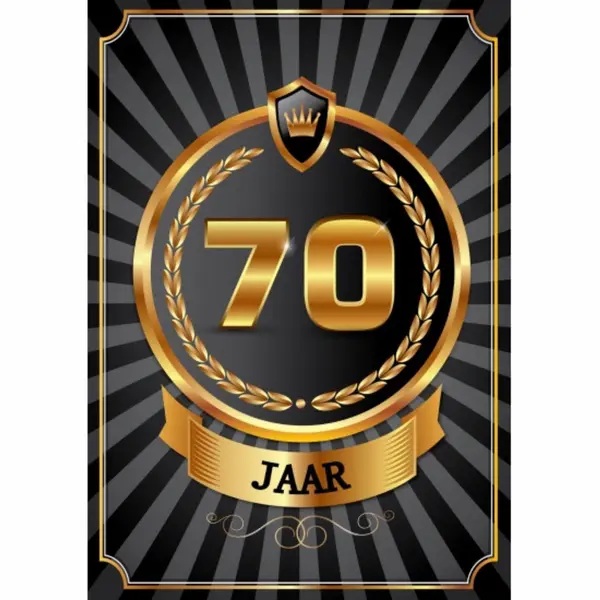 Bellatio Decorations Verjaardag Deurposter - 70 Jaar - 59 X 42 Cm - Leeftijd Feestartikelen thumbnail