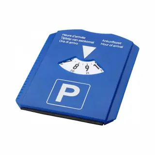 Parkeerschijf Met Ijskrabber - Blauwe Draaischijf - 5 In 1 - 12 X 15 Cm