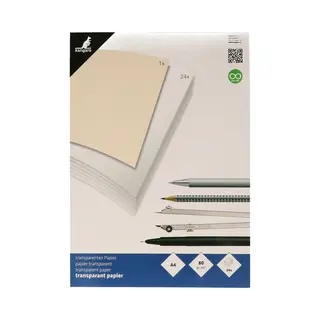 A4 Overtrekpapier / Transparant Tekenpapier - 24x Vellen - 80 Grams - Kopieer Afbeeldingen - Natekenen