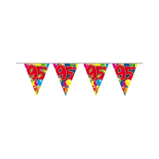Folat Vlaggenlijn 95 Jaar Feest Decoratie - 10 Meter - Verjaardag Hangversiering - Ballonnen Thema
