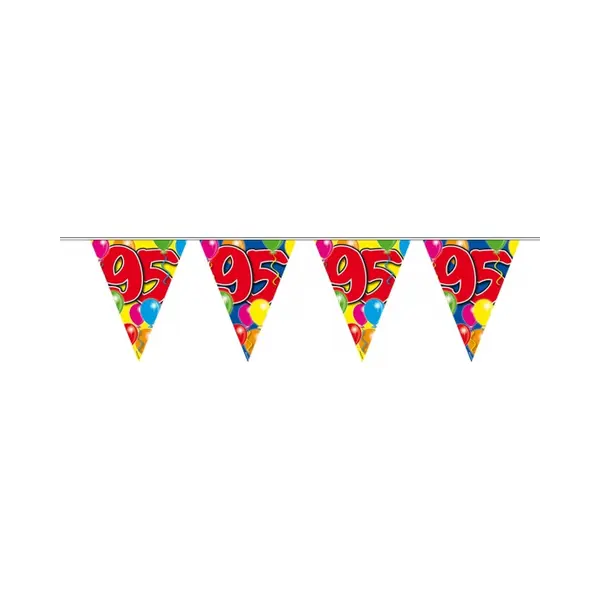 Folat Vlaggenlijn 95 Jaar Feest Decoratie - 10 Meter - Verjaardag Hangversiering - Ballonnen Thema thumbnail