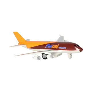 Goki Speelgoed Vliegtuig - 19 Cm - Bruin/geel - Pull Back Motor - Kinderen