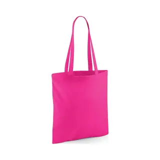 Draagtasje Met Hengsels - Fuchsia - 42 X 38 Cm - Katoen - 10 Liter - Boodschappen - Gymtas - Voor Kinderen En Volwassenen