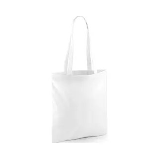 Draagtasje Met Hengsels - Wit - 42 X 38 Cm - Katoen - 10 Liter - Boodschappen - Gymtas - Voor Kinderen En Volwassenen