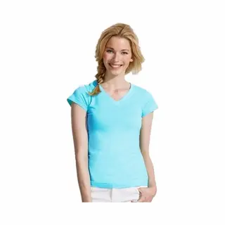 Sol's Sols T-shirt - Lichtblauw - V-hals - 100% Katoen - Slim Fit - Dames Shirts - Dameskleding 38